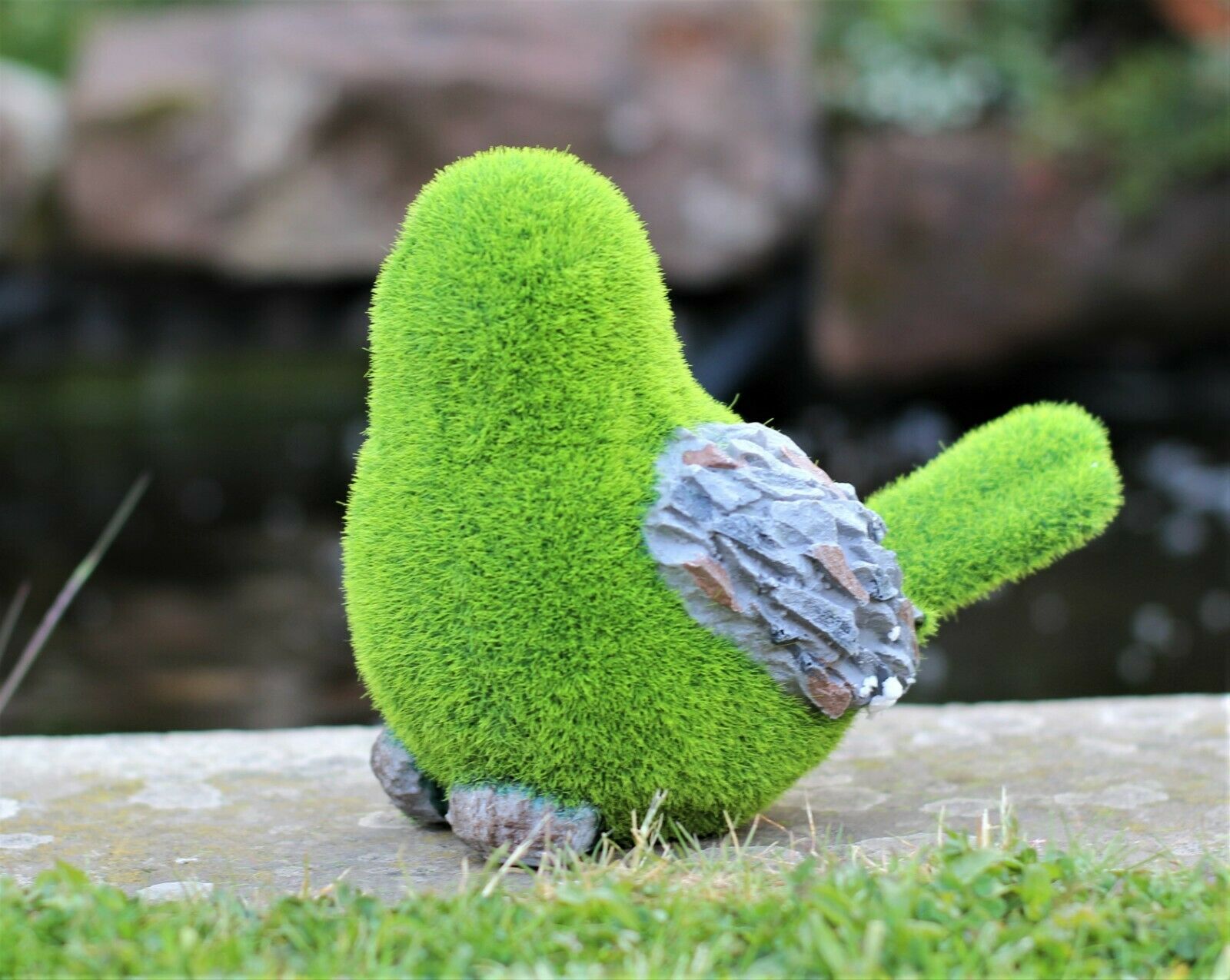 Grass Effect Bird Garden Ornament