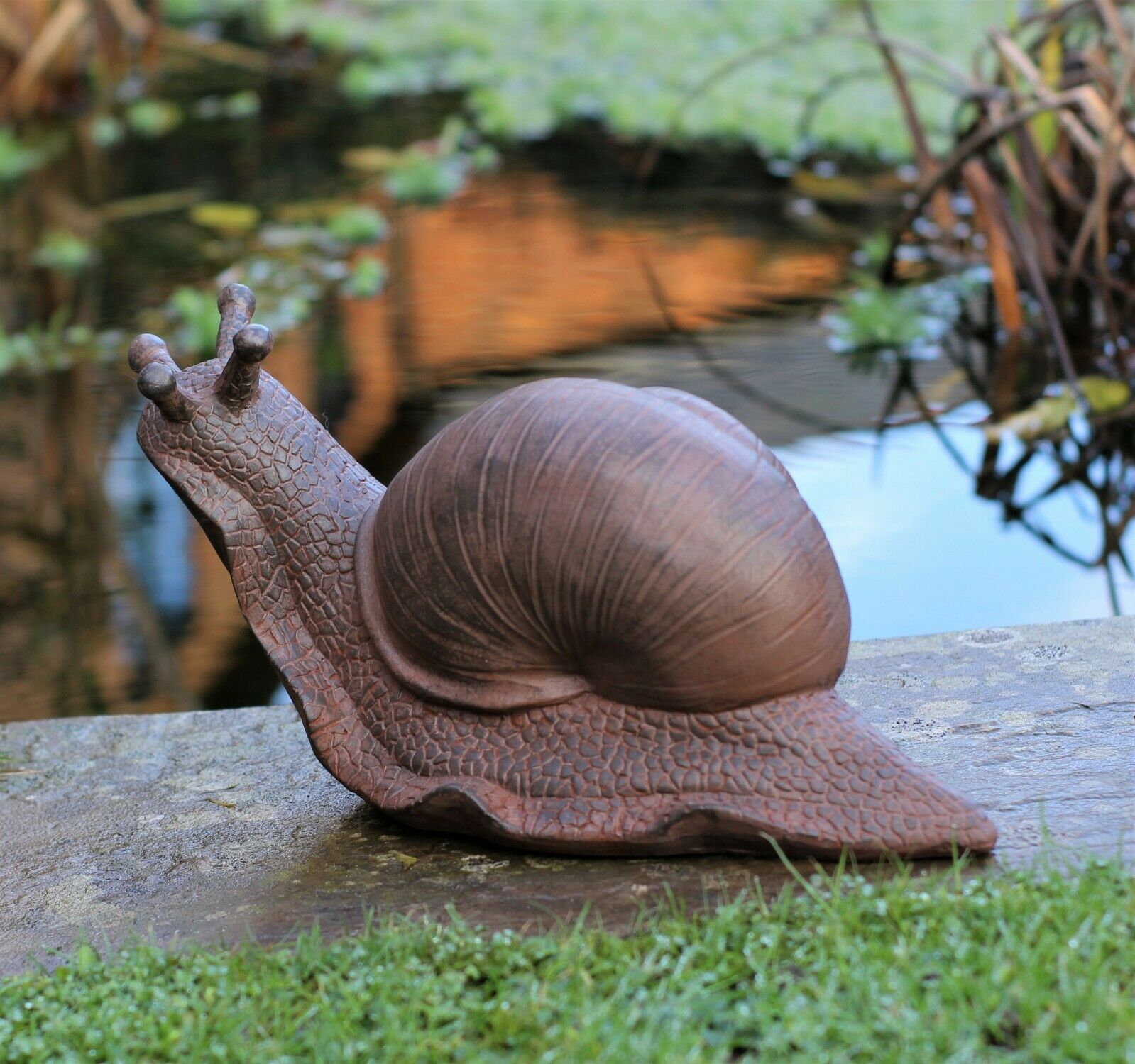 Rust Snail Garden Ornament