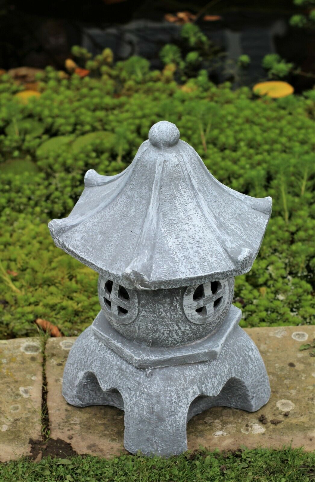 Medium Grey Pagoda Garden Ornament