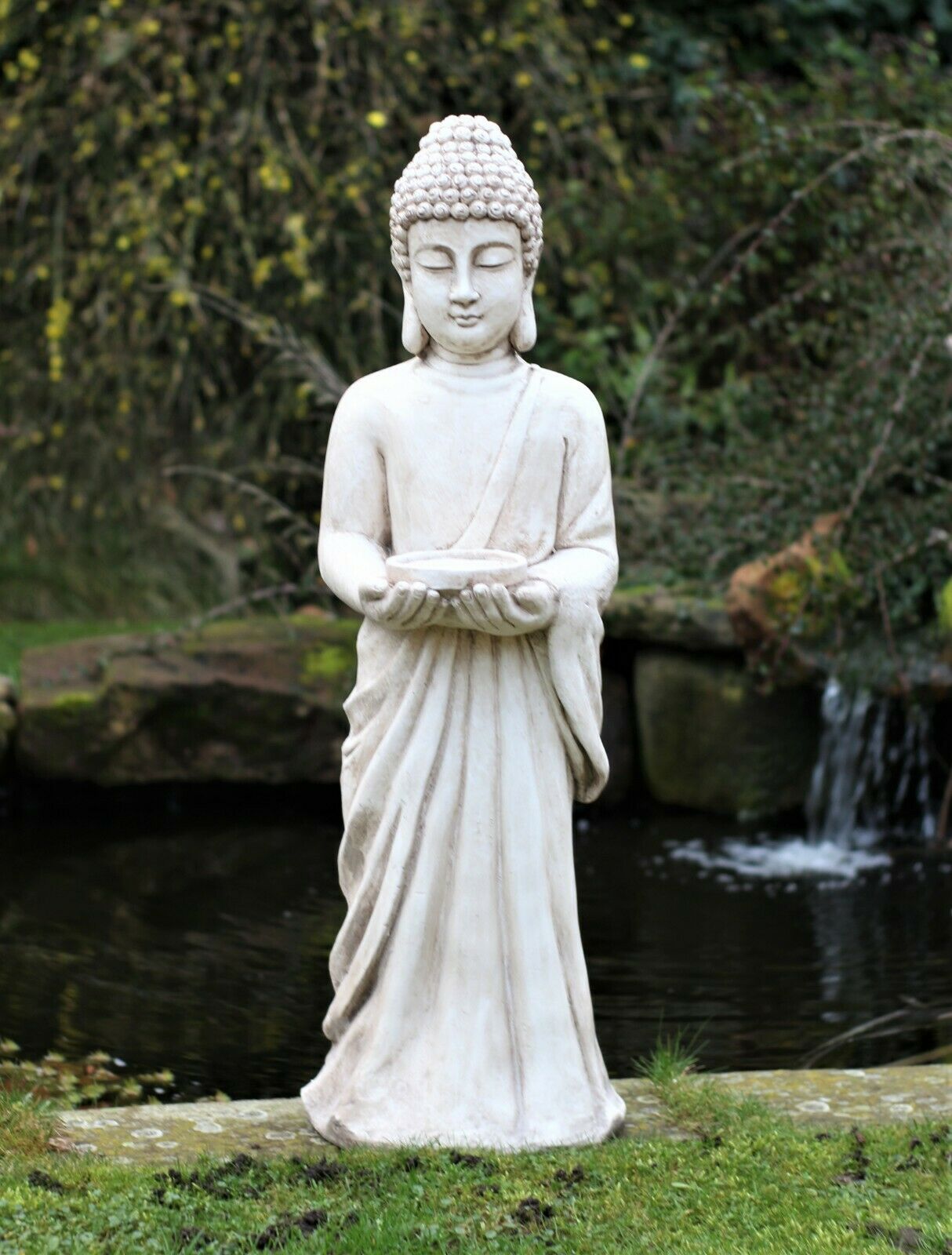 Rustic Beige Standing Buddha