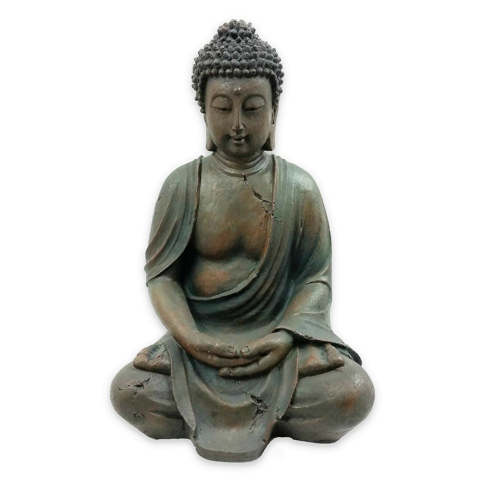 Antique Stone Effect Sitting Buddha