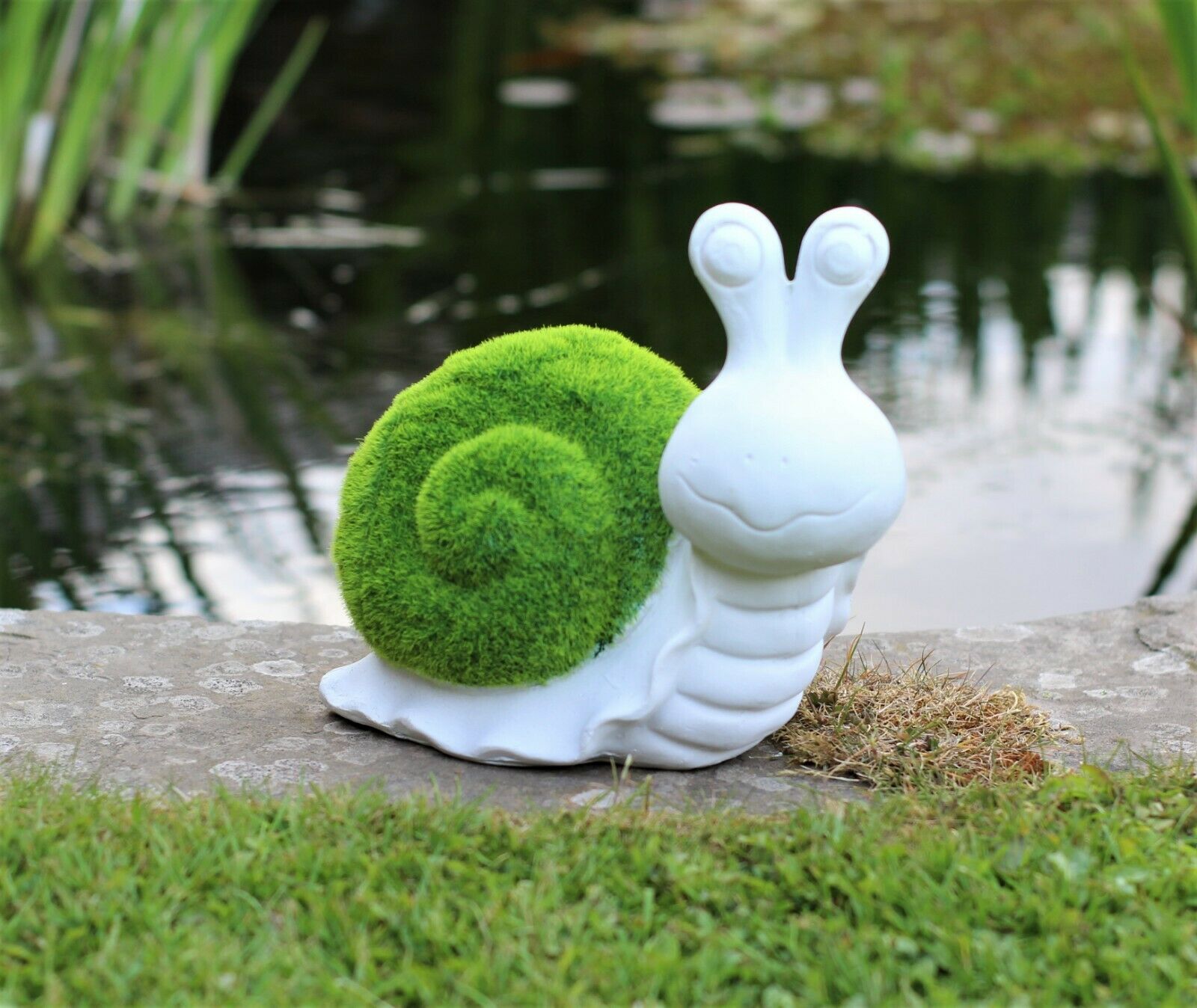 Grass Effect Snail Garden Ornament