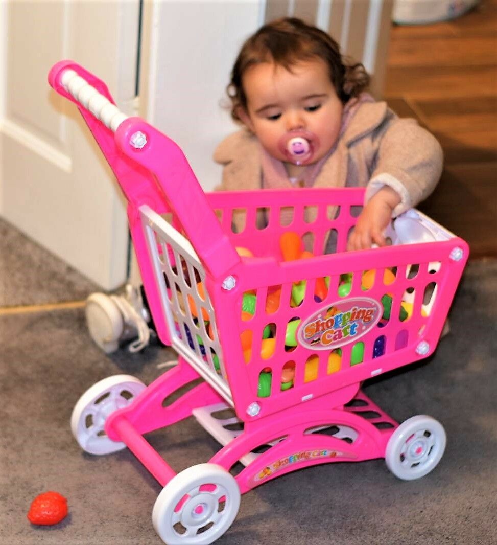 Children's Shopping Trolley Cart Play Set