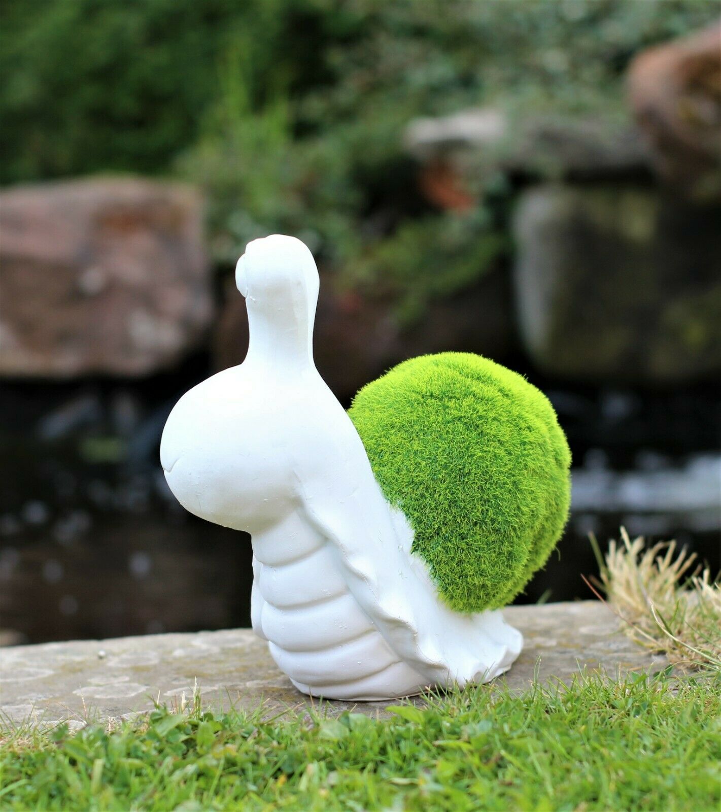 Grass Effect Snail Garden Ornament