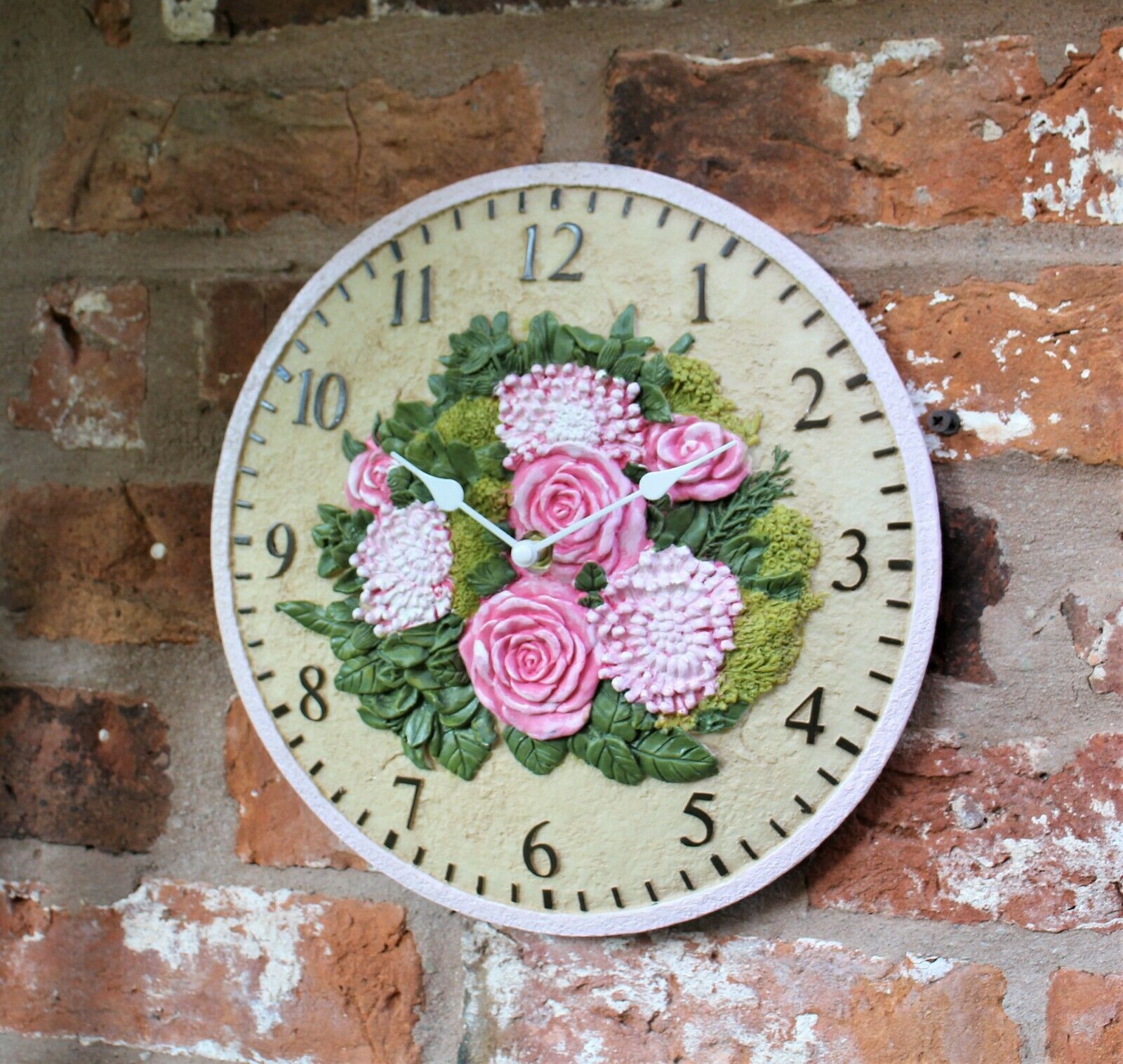 Garden Wall Clock Flower Design