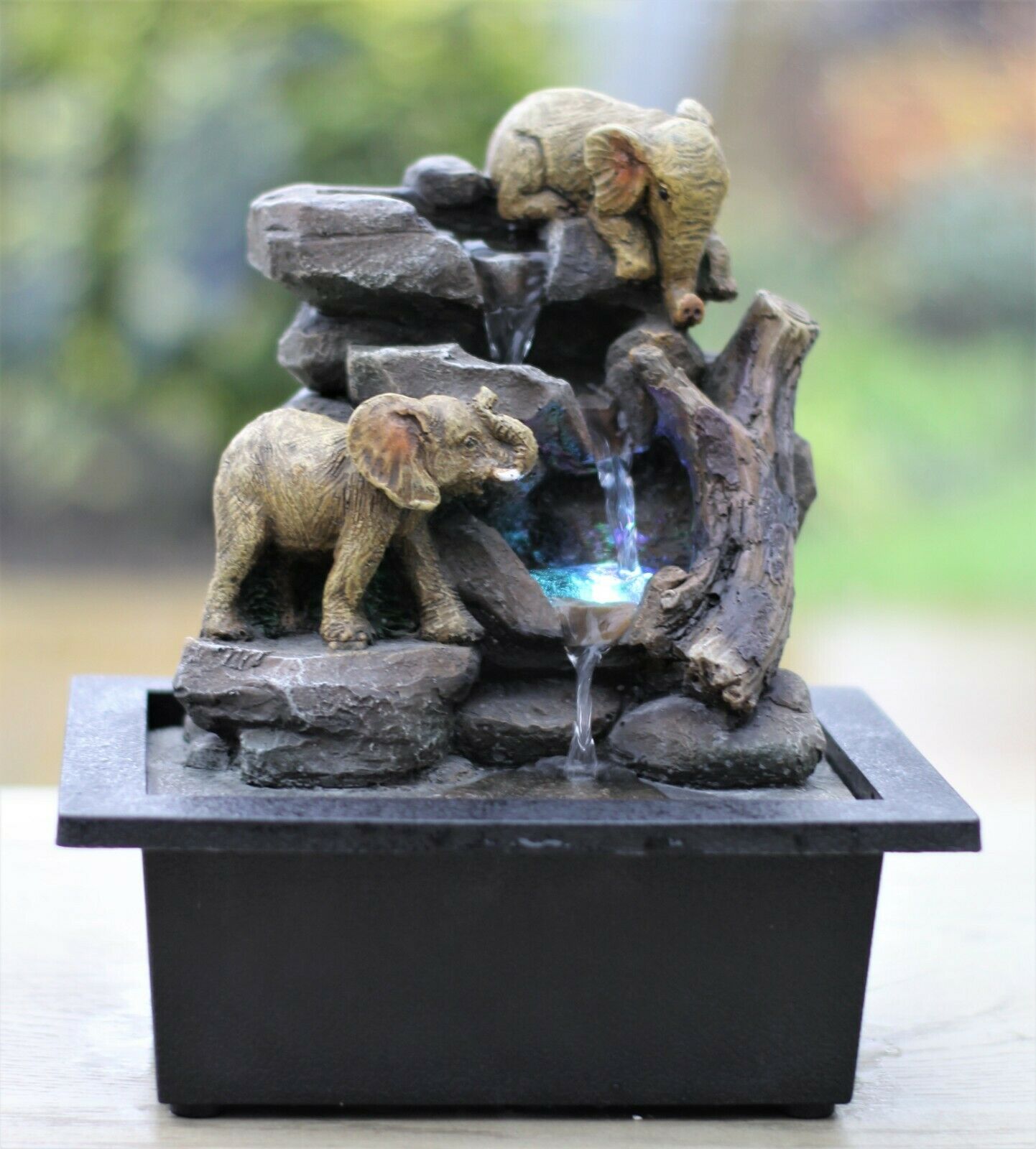 Elephant Colour Changing Freestanding Water Fountain