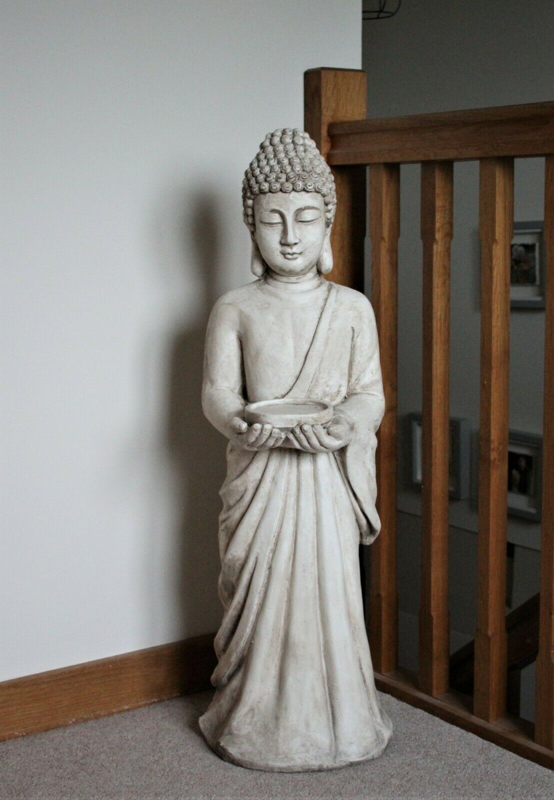 Rustic Beige Standing Buddha