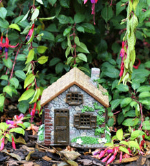 Solar Fairy House Brown Roof