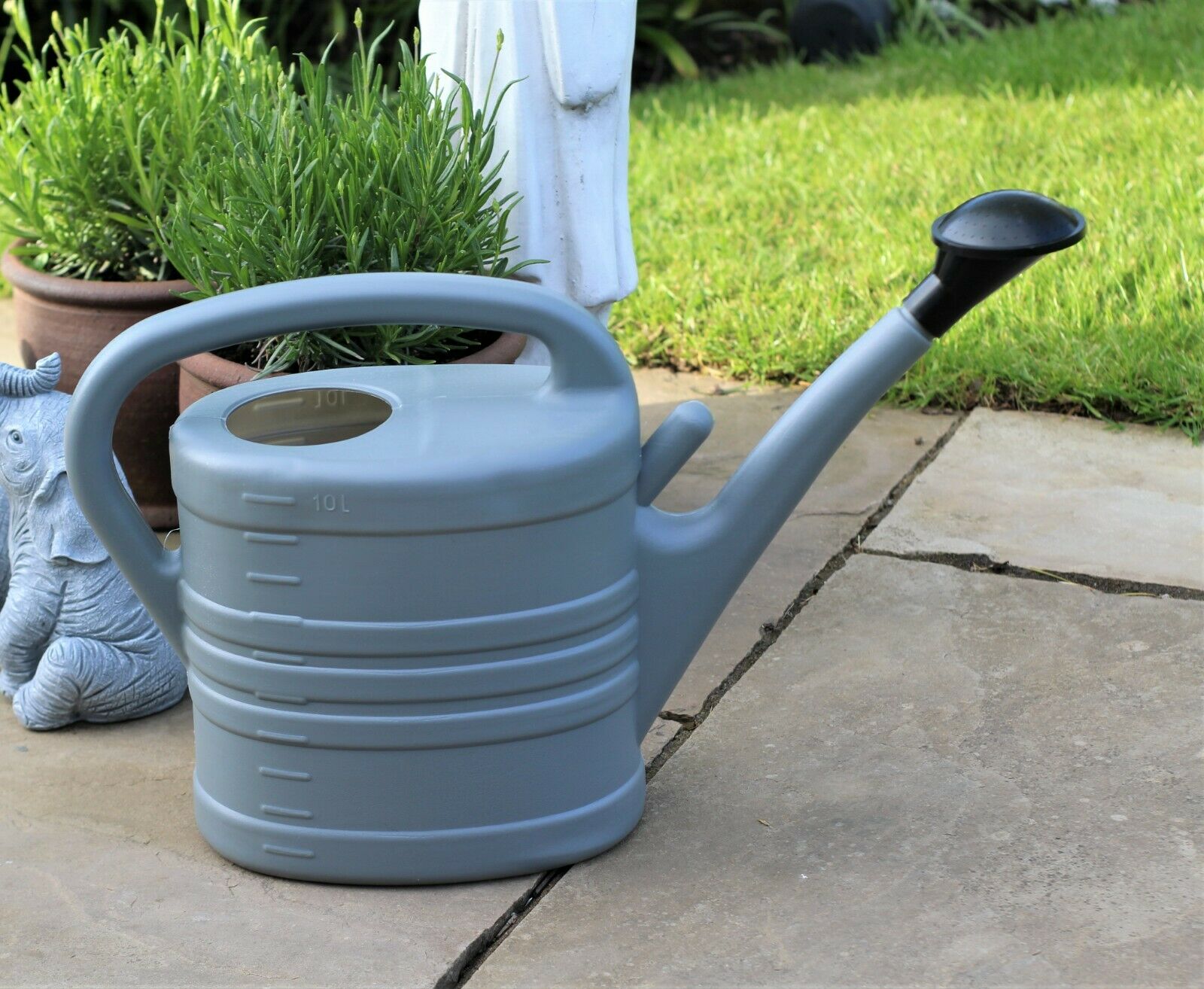 Watering Can With Rose - Grey