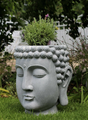 buddha head plant pot Buddha Head Pot Planter – The Home Hut