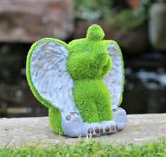 Grass Effect Elephant Garden Ornament