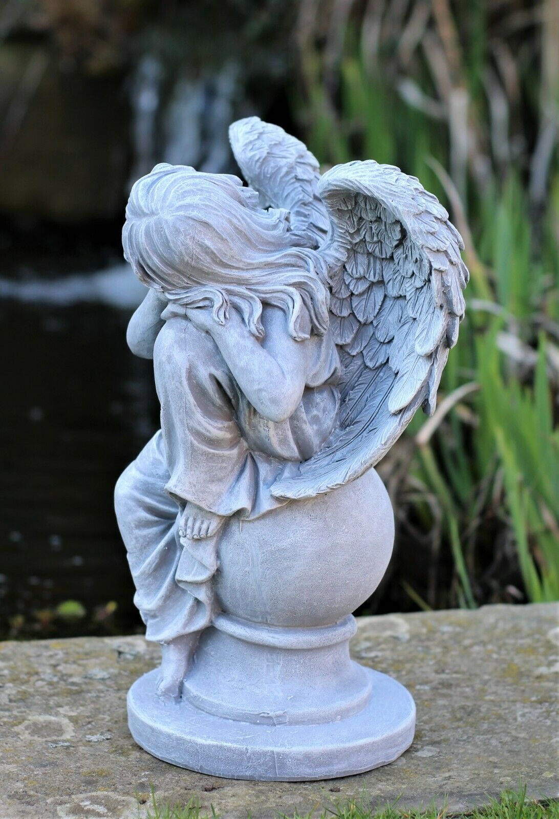 Angel Garden Ornament Grey or Beige