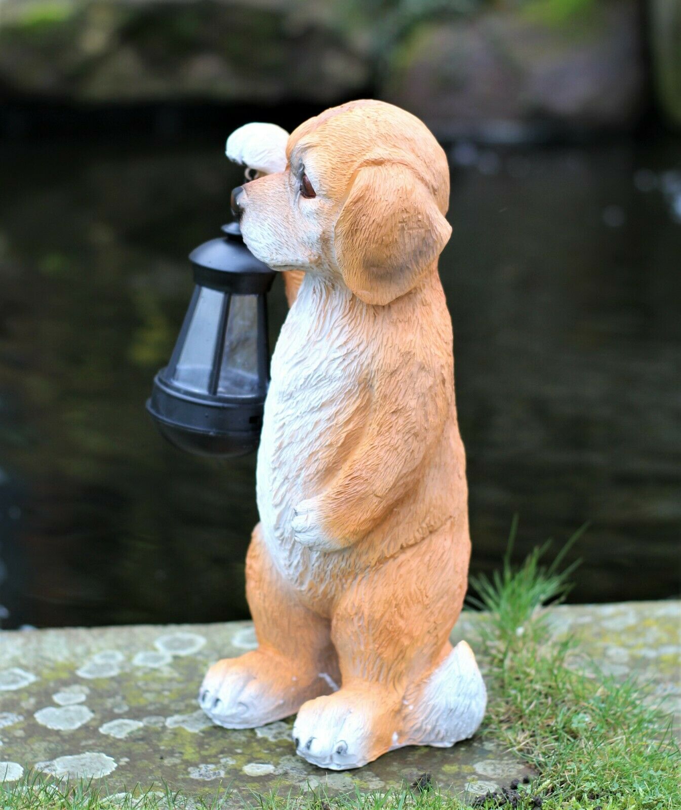 Solar Garden Puppy Dog with Lantern