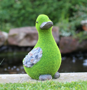 Green Grass Effect Duck Garden Ornament