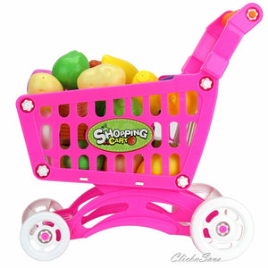Children's Shopping Trolley Cart Play Set