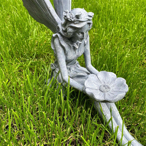 Large Grey Fairy Garden Sculpture 30cm