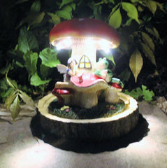 Solar Fairy Mushroom House - Frog