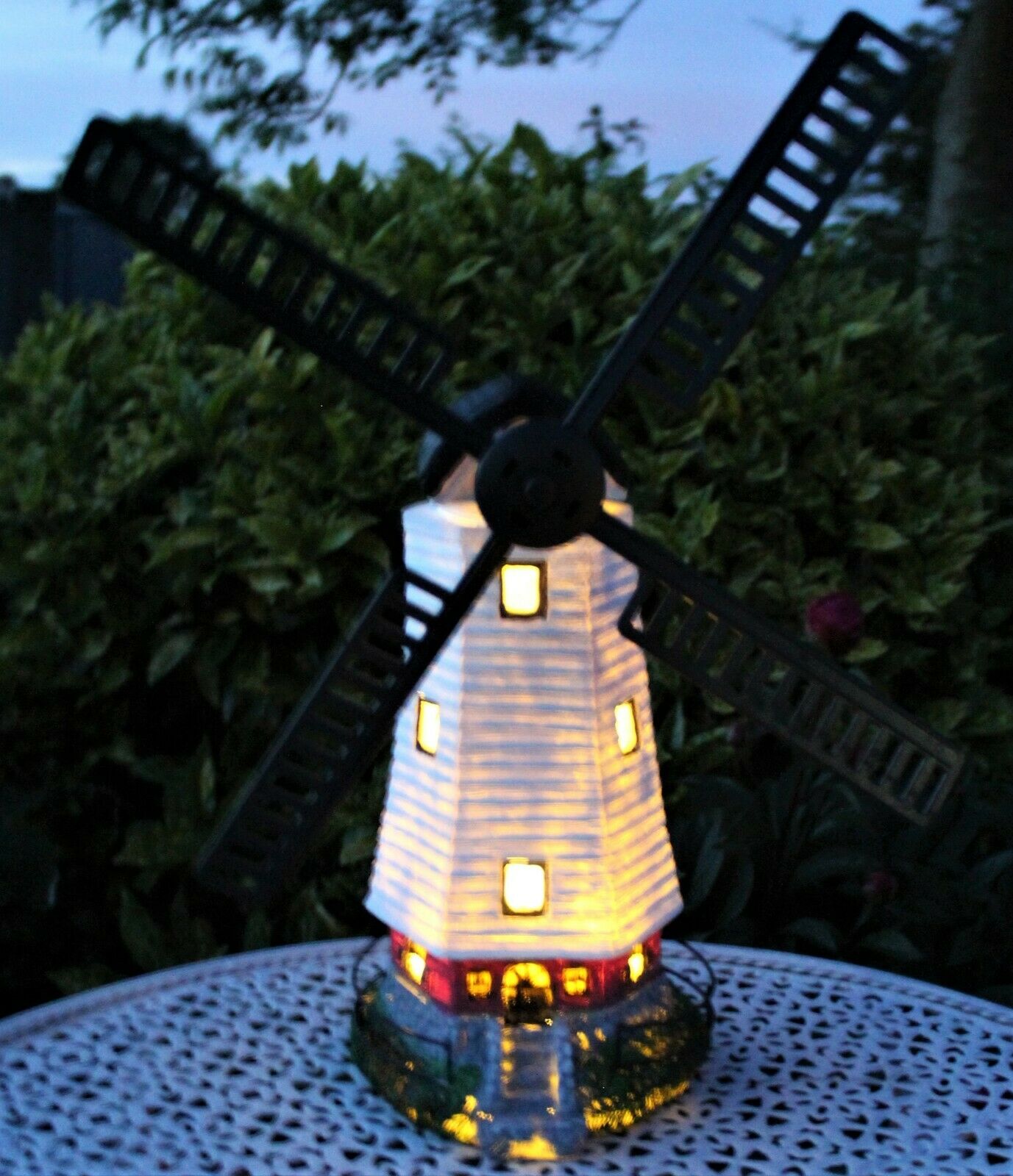 Solar Powered Garden Windmill