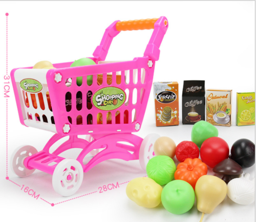 Children's Shopping Trolley Cart Play Set