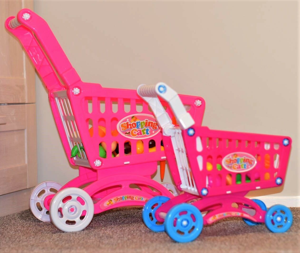 Children's Shopping Trolley Cart Play Set