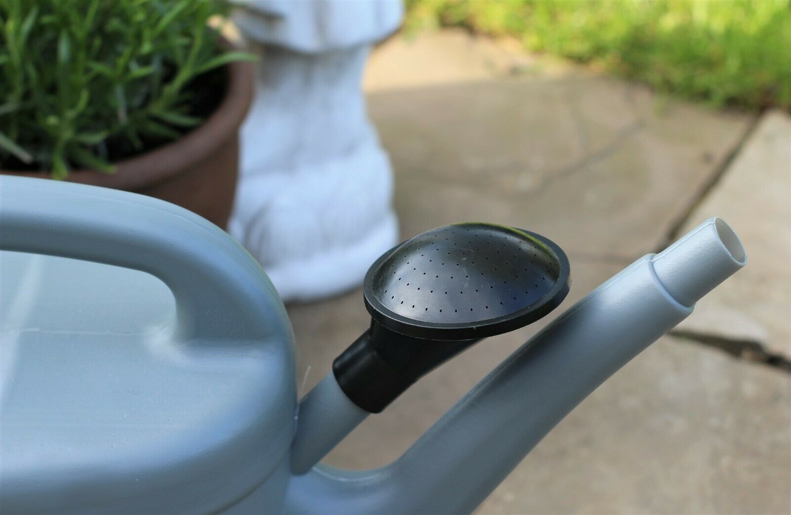 Watering Can With Rose - Grey