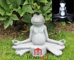 Solar Powered Yoga Pose Frog Ornament