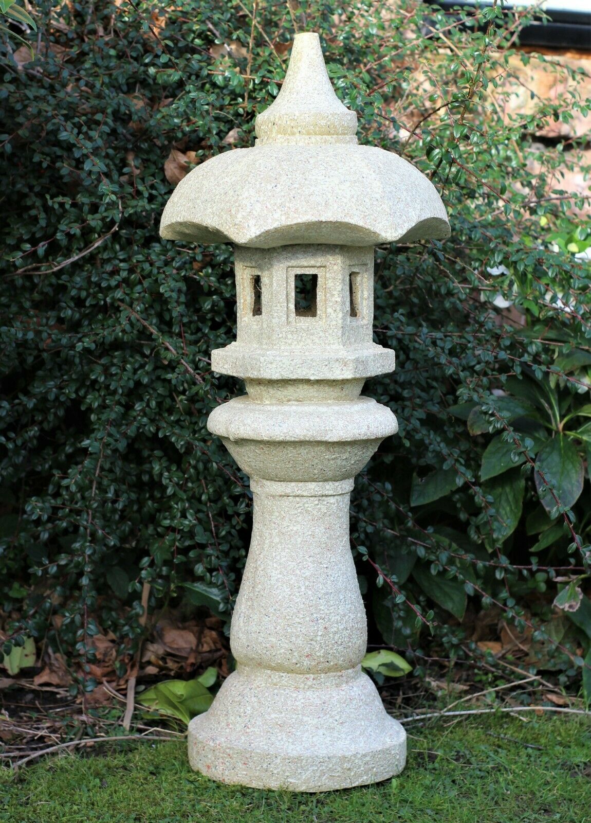 Large Beige Pagoda Garden Ornament