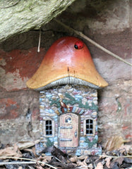 Mushroom Fairy Door with Opening and Closing Door