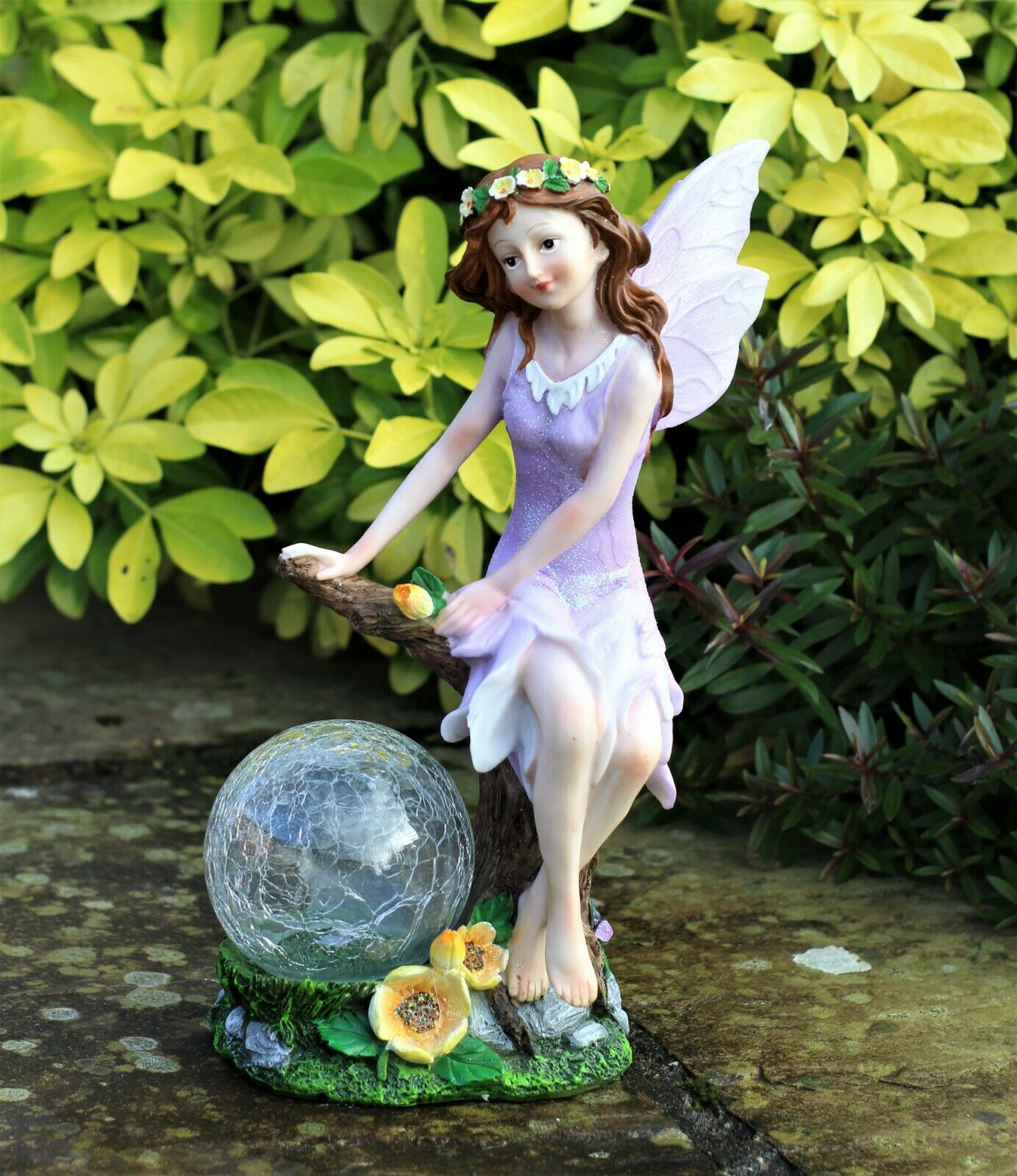 Solar Sitting Fairy Garden Ornament