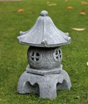 Medium Grey Pagoda Garden Ornament