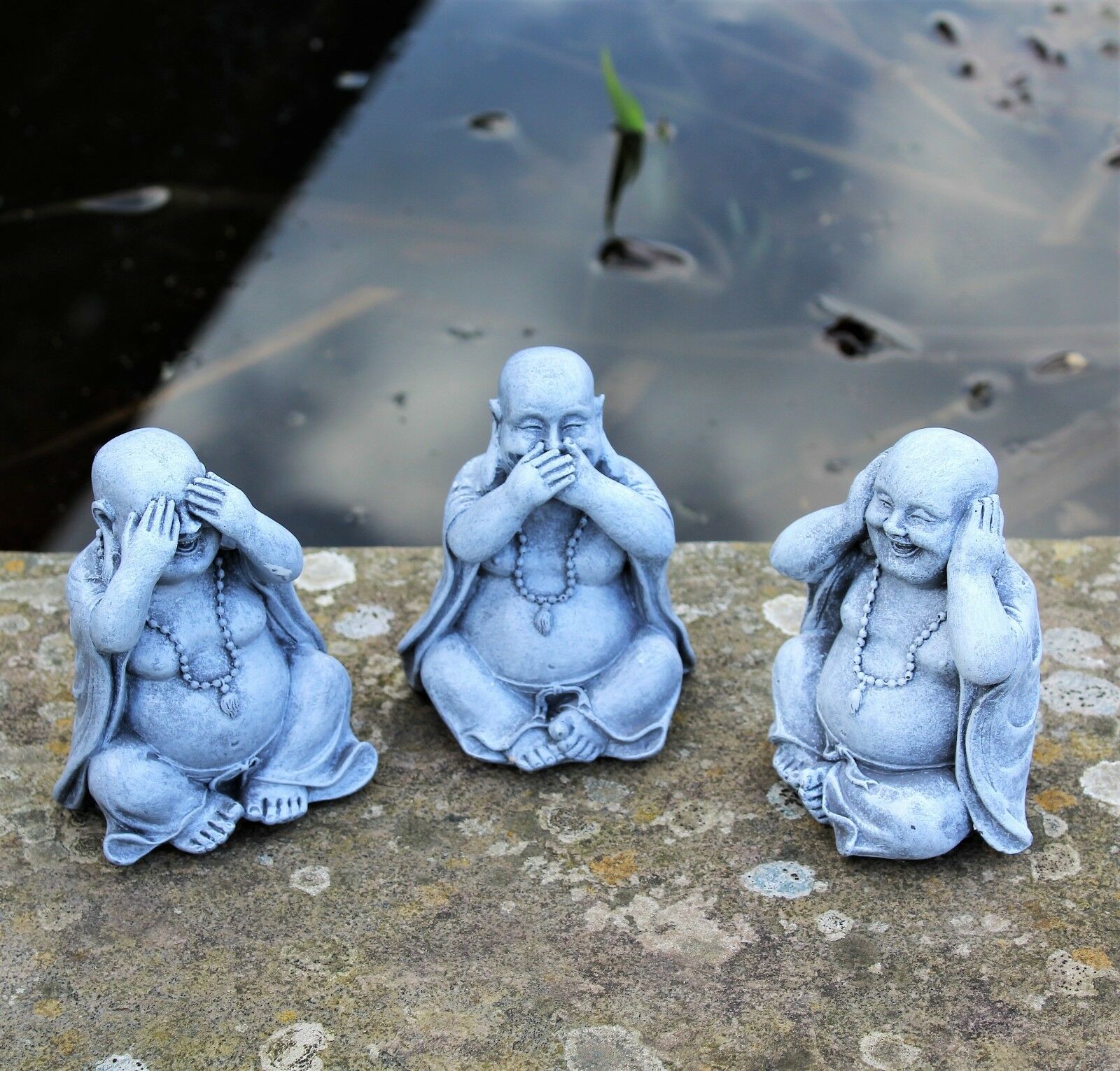 3 Wise Laughing Buddha - See no evil, Speak no evil, Hear no evil