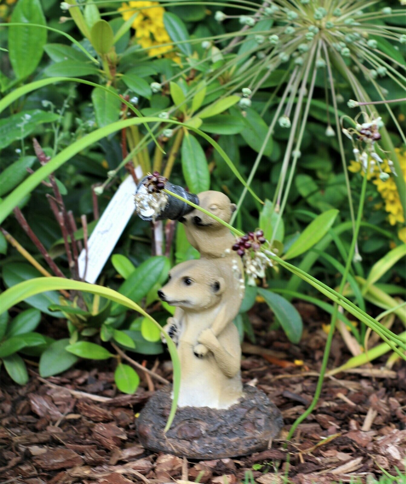 Solar Meerkat Family Garden Ornament