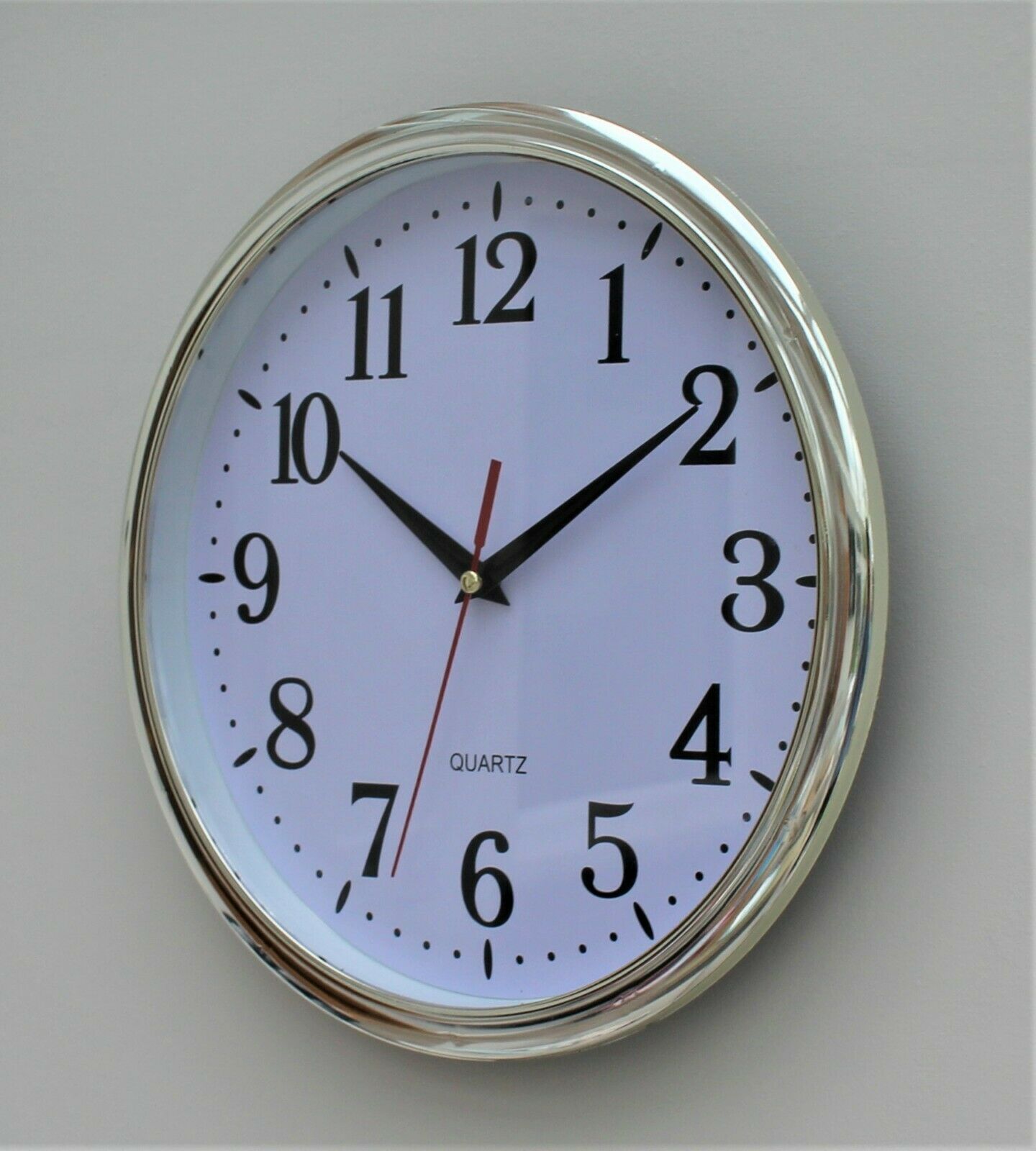 Chrome Chic Wall Clock