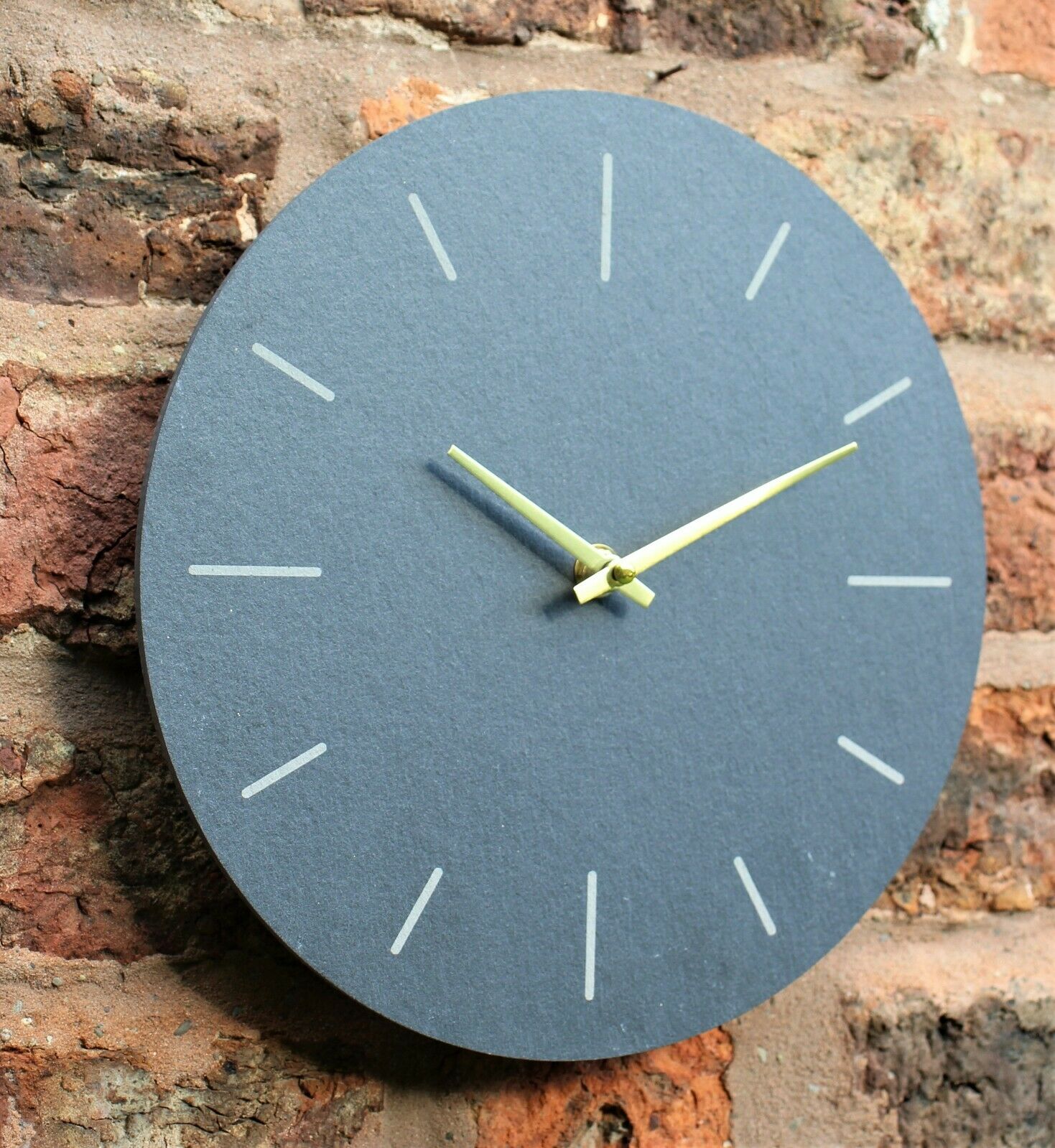 Grey Slate Simplistic Wall Clock