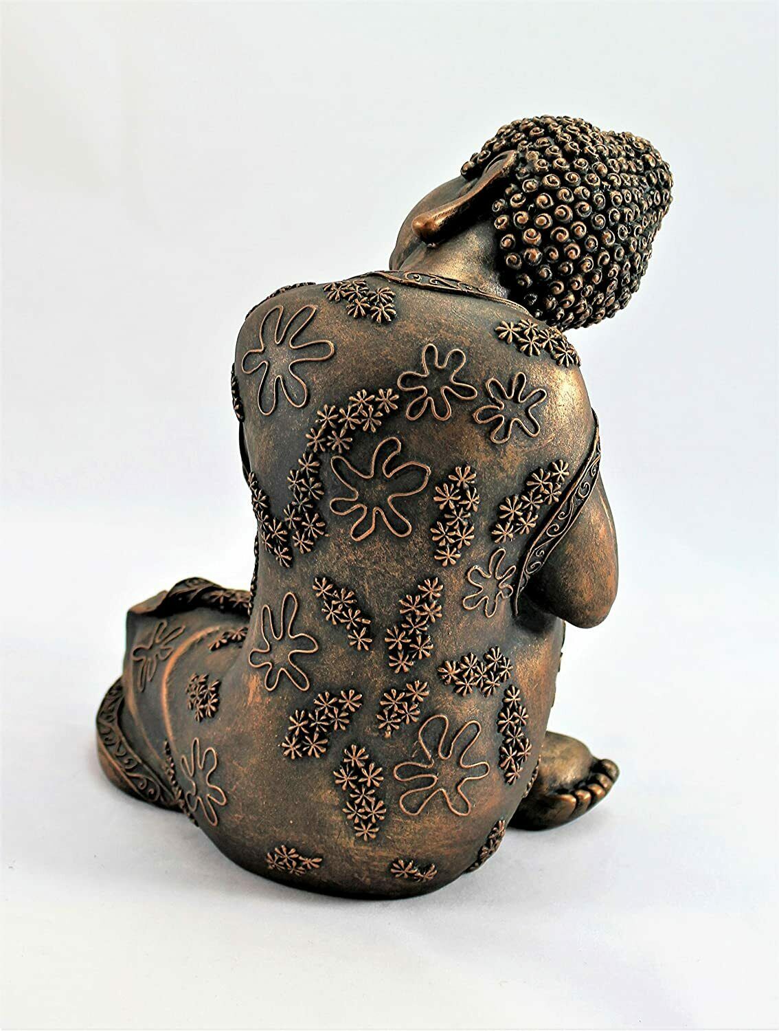 Large Bronze Effect Sitting Buddha