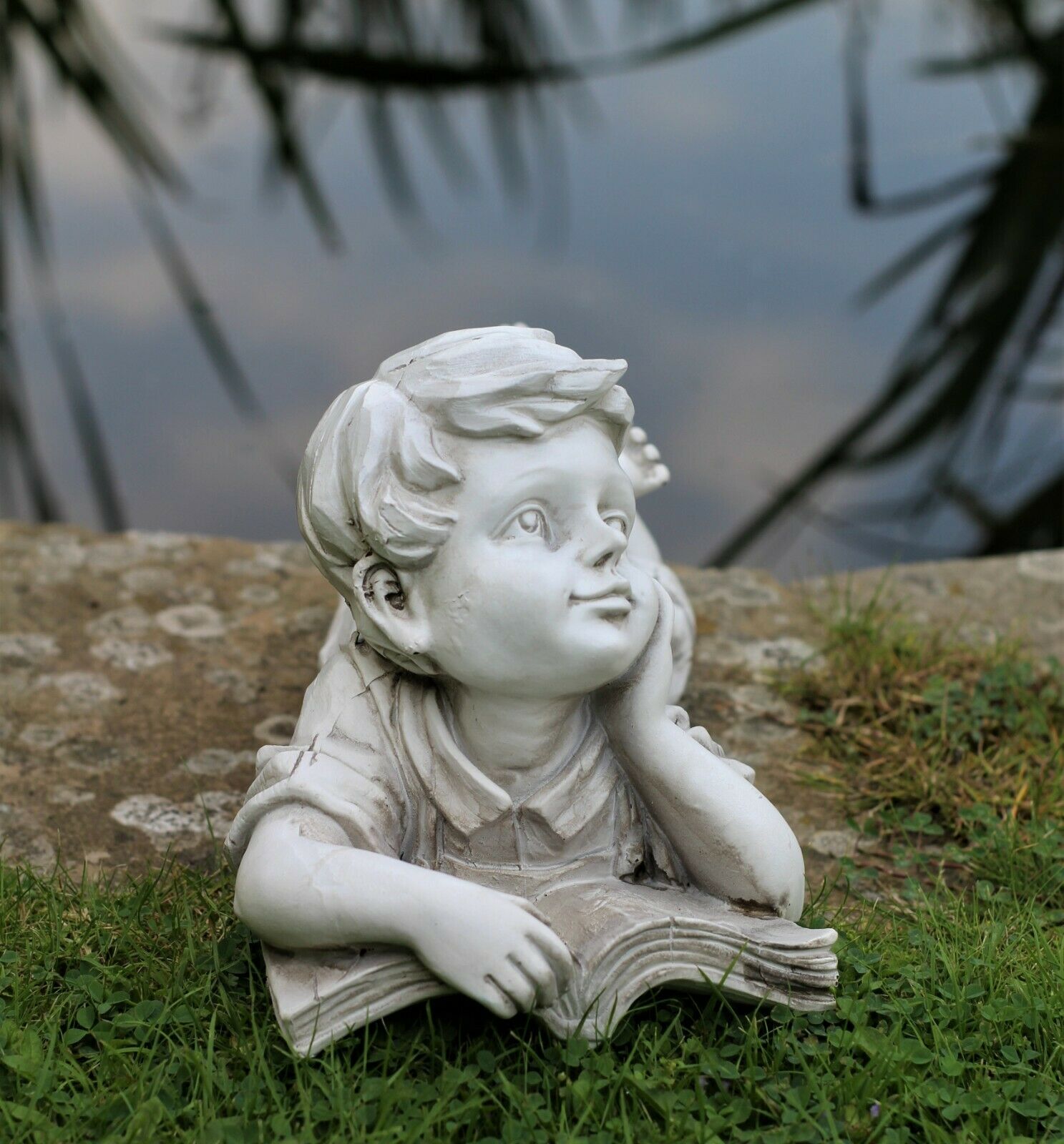 Boy with a Book in Antique White