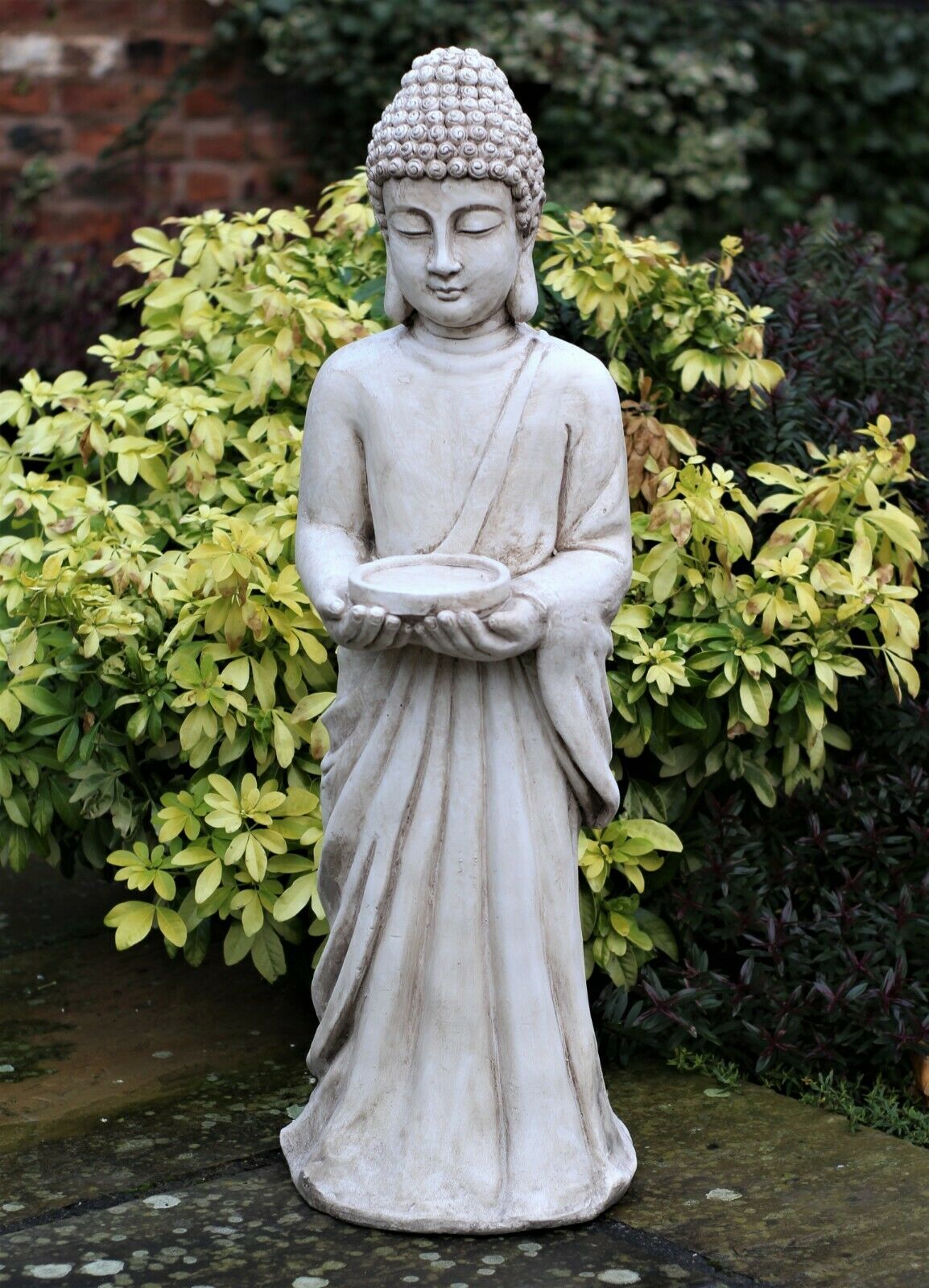 Rustic Beige Standing Buddha