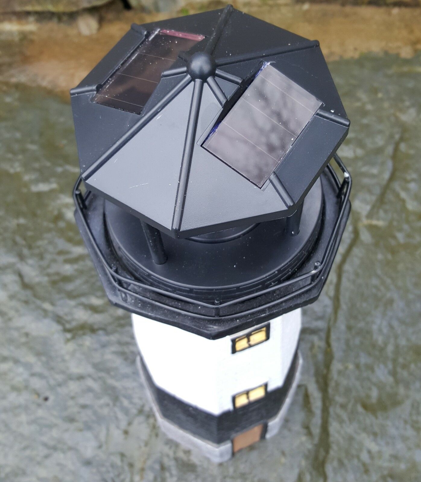 Solar Powered Rotating Lighthouse Ornament