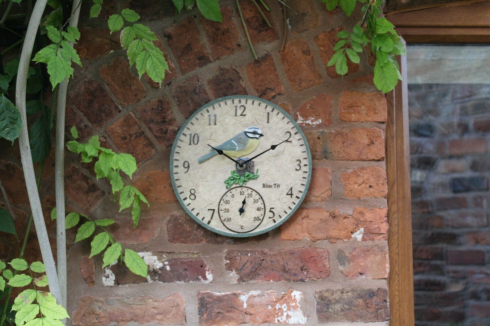 Outdoor Garden Thermometer and Clock