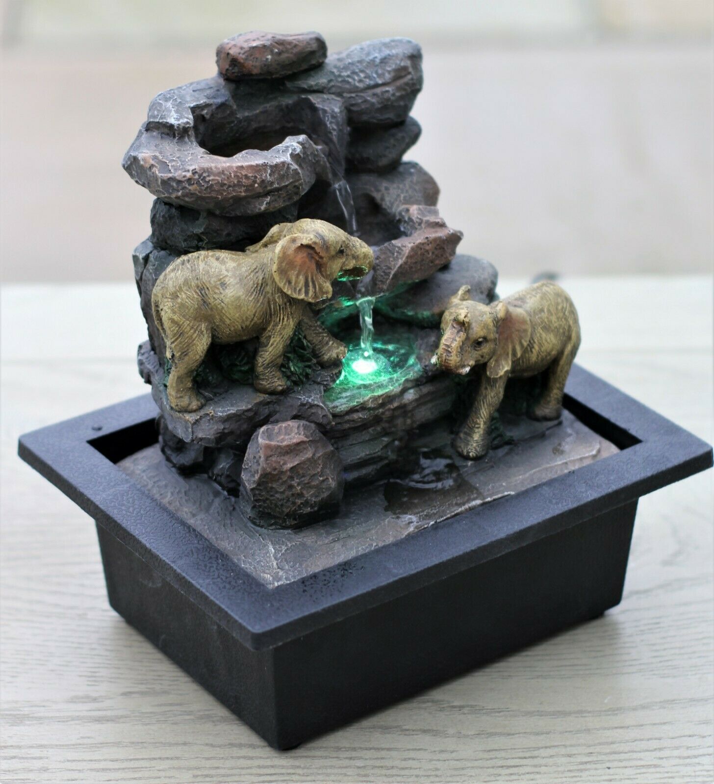 Elephant LED Garden Water Fountain