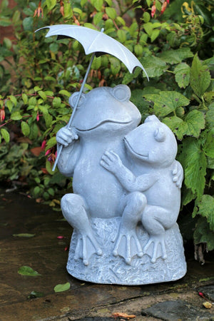 Pair of Grey Garden Frogs