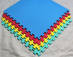 32 sq Ft Interlocking EVA Soft Foam Play Mats - Multicoloured