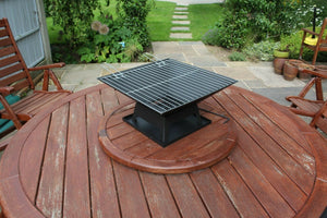 Black Square Fire Pit - Patio Heater or BBQ