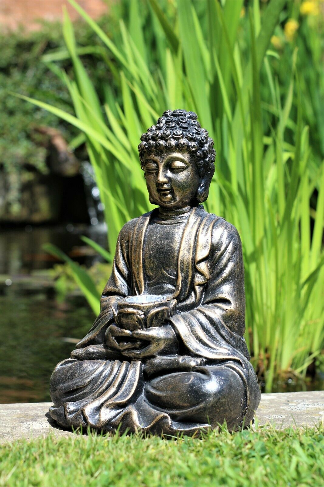 Stone Effect Sitting Buddha