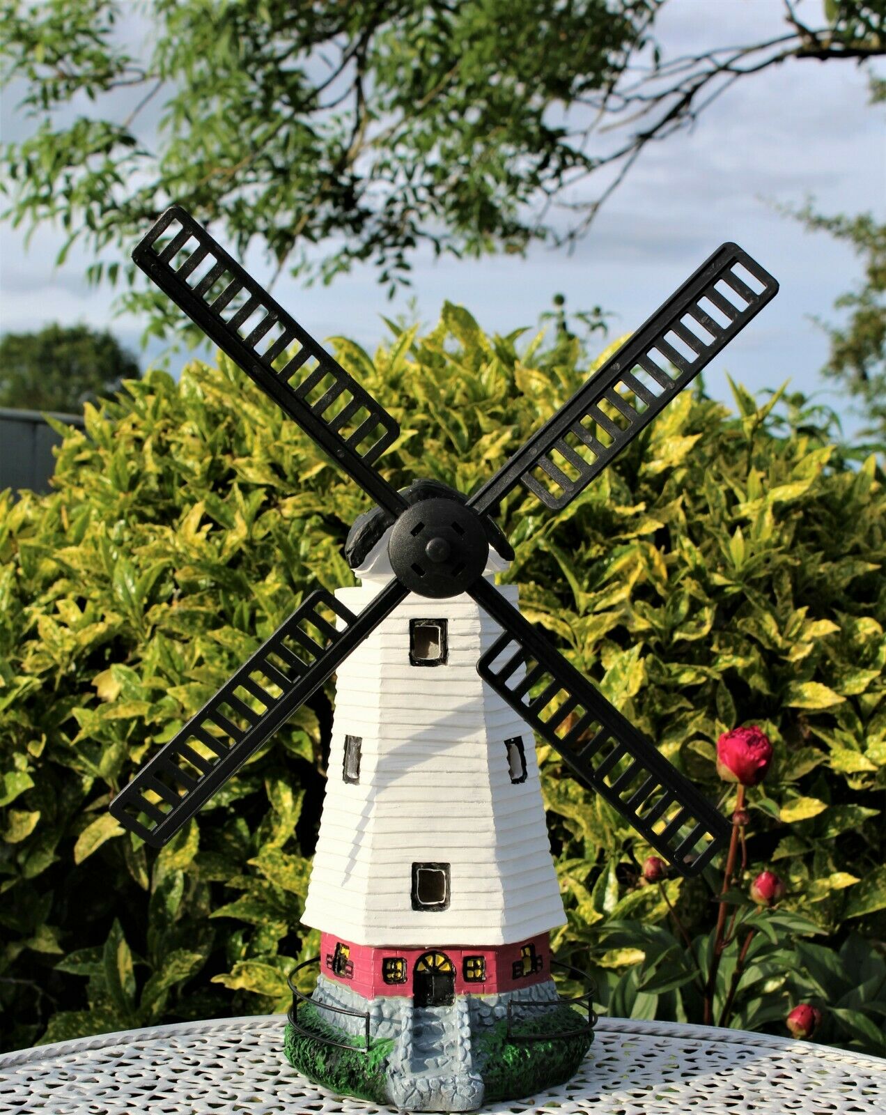 Solar Powered Garden Windmill