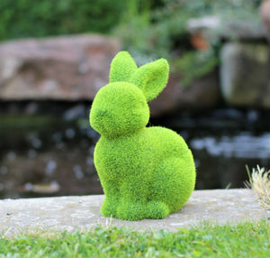 Green Grass Effect Bunny Garden Ornament