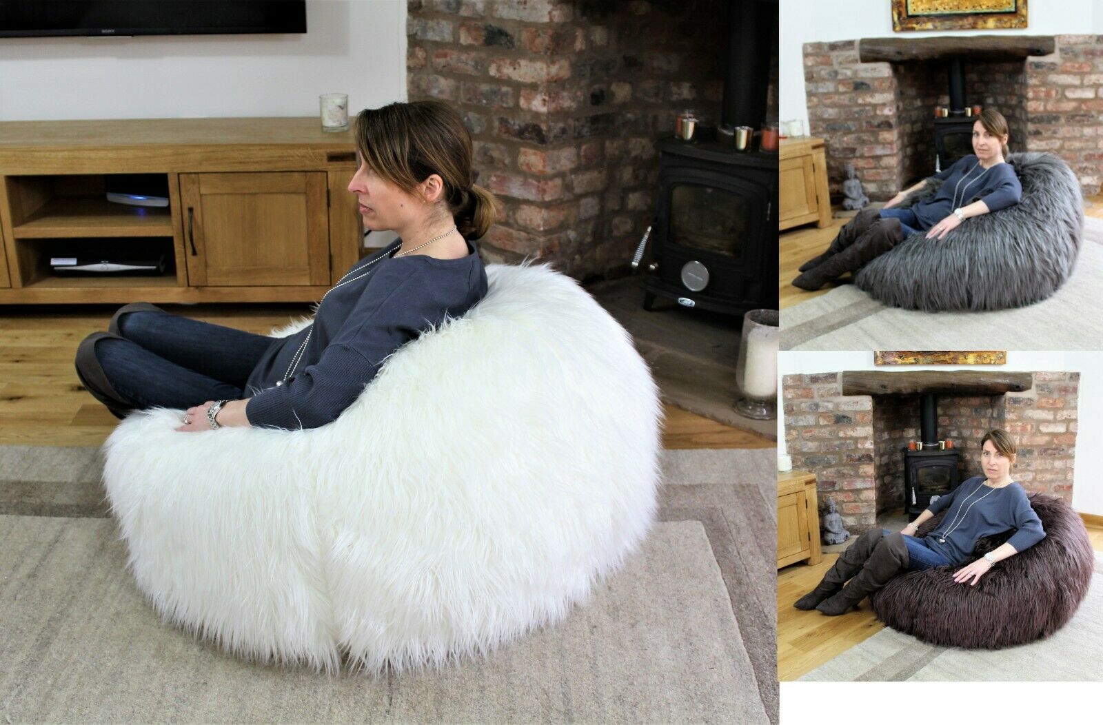 Faux Fur Beanbag Chair