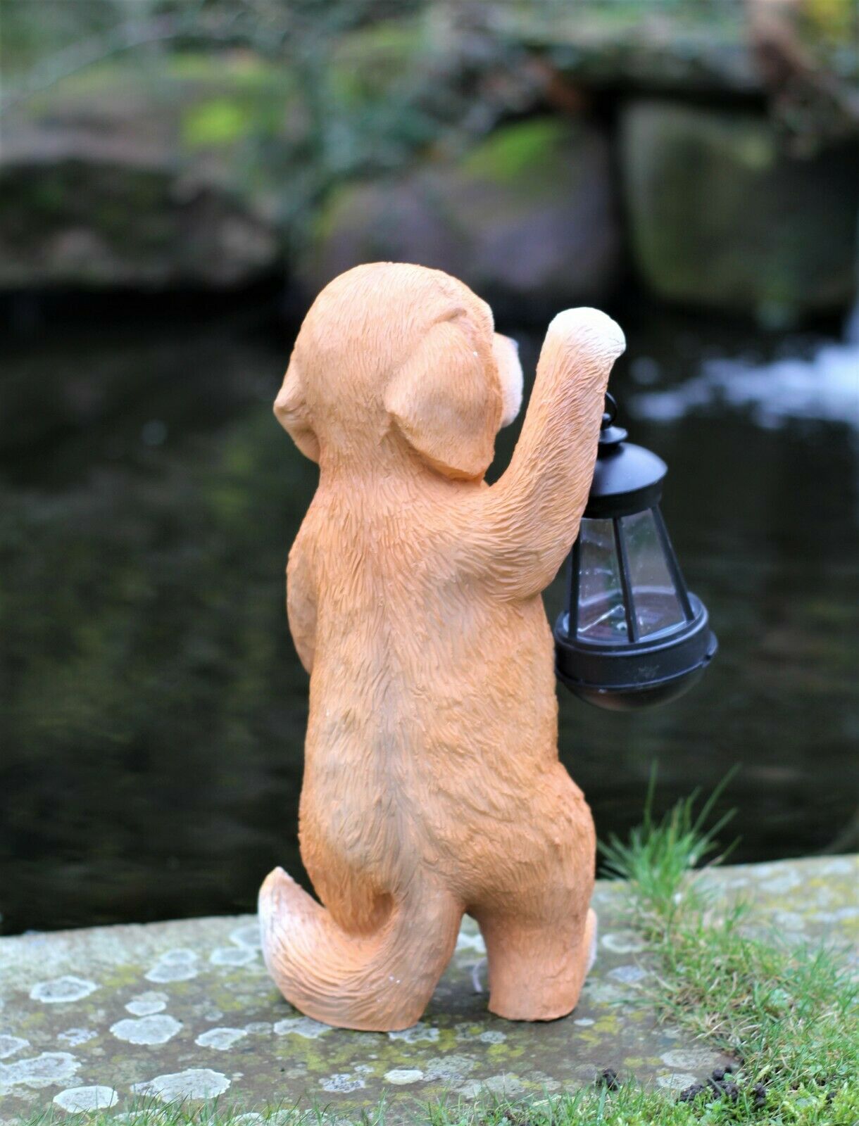 Solar Garden Puppy Dog with Lantern