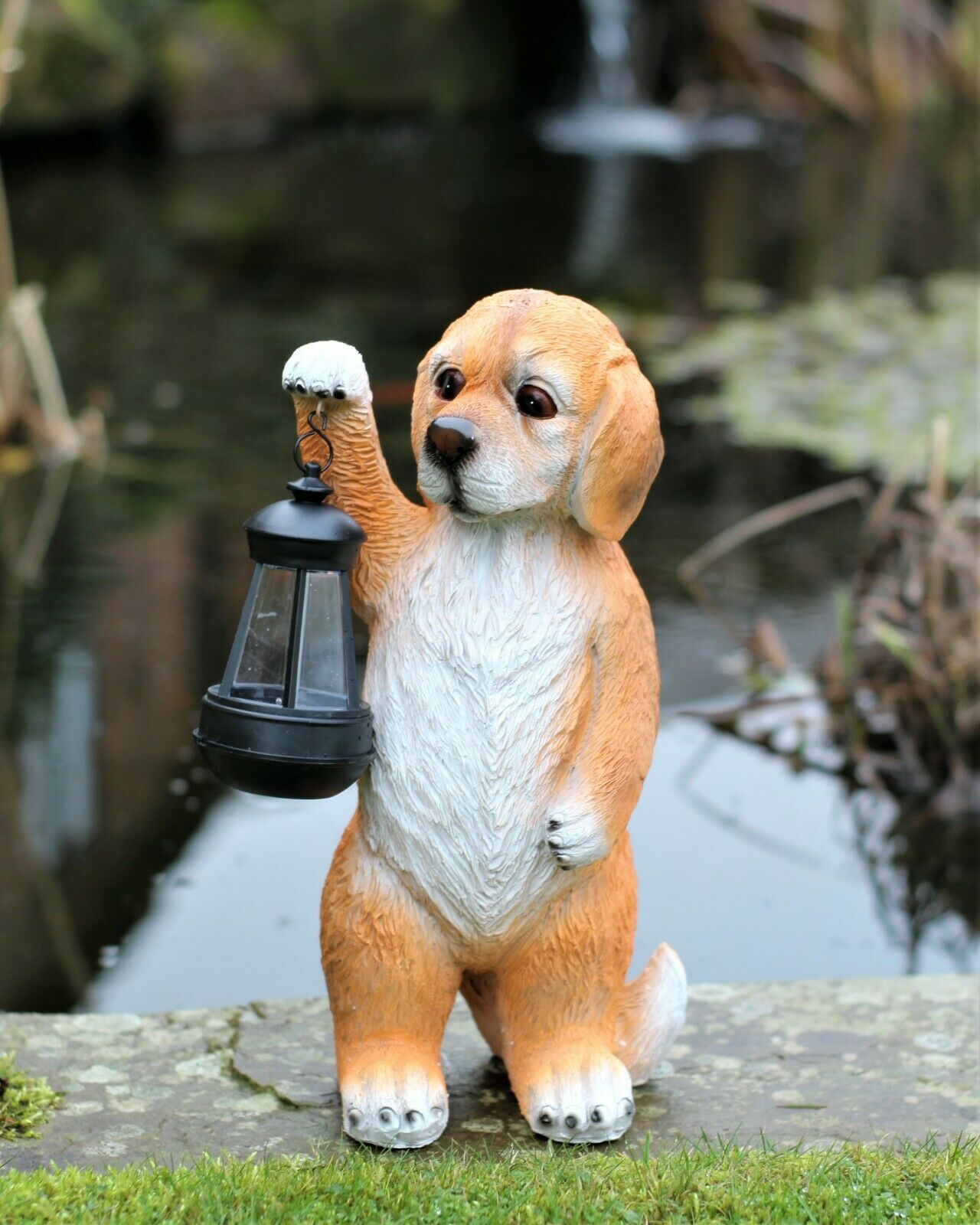 Solar Garden Puppy Dog with Lantern