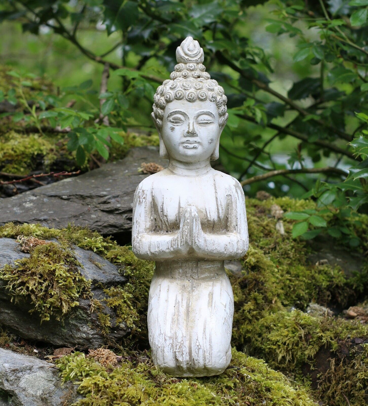 Drift Wood Effect Kneeling Buddha